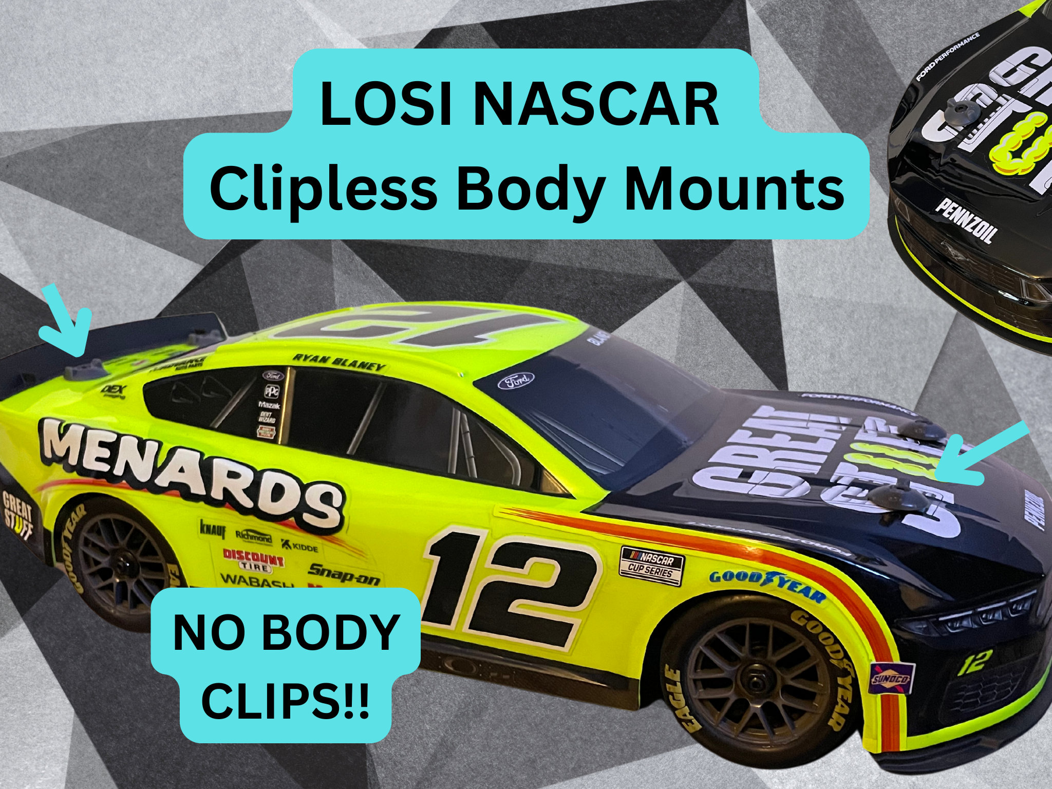 1/10マカリスタ impalaSS NASCARボディ➕スポンサーデカール2枚 1/10マカリスタ impalaSS NASCARボディ➕スポンサーデカール2枚