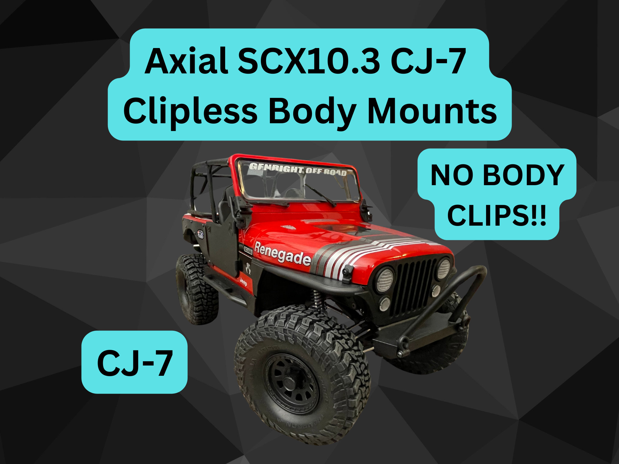 Clipless Body Mounts (Locking System) - For Traxxas TRX4/TRX6 Crawlers –  Fine Laser Designs