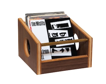 The "Mini Soundcheck" 7" WALNUT Vinyl Record Storage Crate