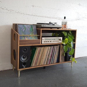 The &quot;Headliner&quot; WALNUT Edition Vinyl Record Storage Cabinet