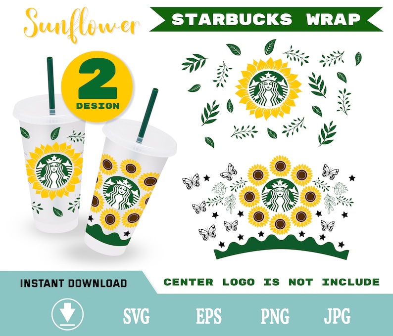 Download Bundle Sunflower Starbucks Full Wrap Cold Cup SVG Full | Etsy