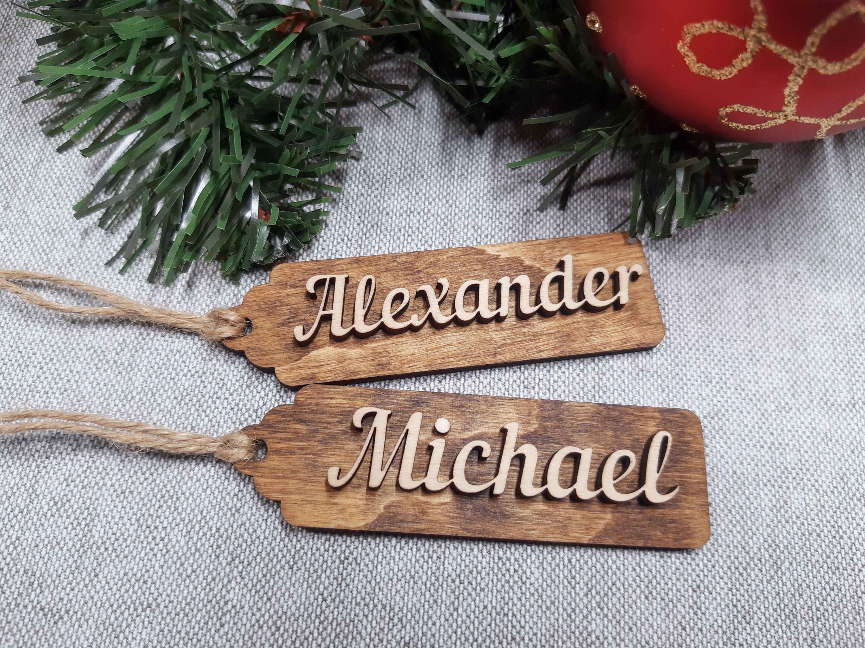 Personalized Name Tags. Gift Tags. Place Tags. Christmas Etsy