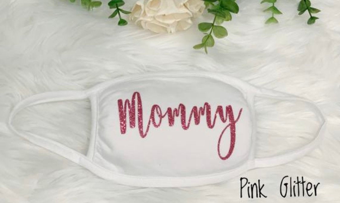 Mommy Glitter Custom Face Mask mama Face Mask Mothers Day Etsy
