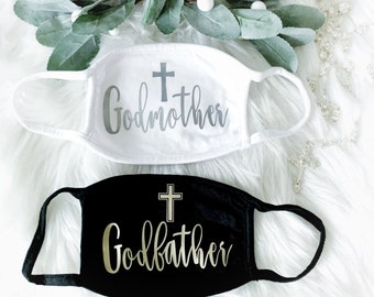 Peetmoeder Gezicht Masker Godfather Organisch Masker, Speciale Gelegenheid, Peetouder Gift, Doop, Doop, Peetmoeder Gift, Religieuze, Godfather