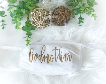 Peetmoeder Gezicht Masker Godfather Masker, Speciale Gelegenheid, Peetouder Gift, Doop, Doop, Peetmoeder Gift, Religieuze, mama papa, organische