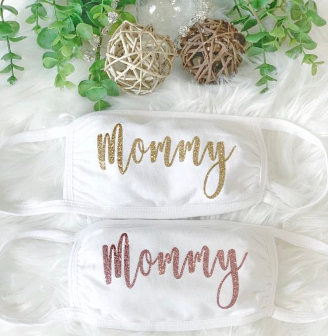 Mommy Glitter Custom Face Mask mama Face Mask Mothers Day Etsy