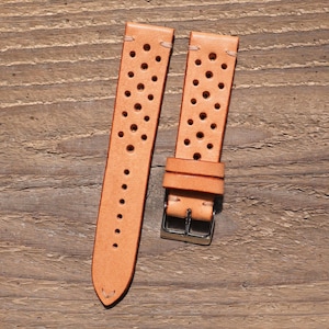 Wickett & Craig Russet Leather Rally Watch Strap Bespoke Band 18mm, 19mm, 20mm, 21mm, 22mm, 23mm, 24mm, Vintage Strap
