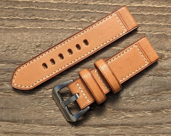 Correa de reloj Wickett & Craig Harness de cuero color rojizo, hecha a mano, 20 mm, 22 mm, 24 mm, PAM y Breitling