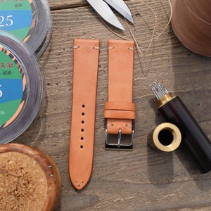 Wickett & Craig Russet Leather Watch Strap | Custom Handmade Band 18mm, 19mm, 20mm, 21mm, 22mm, 24mm, | Vintage Strap
