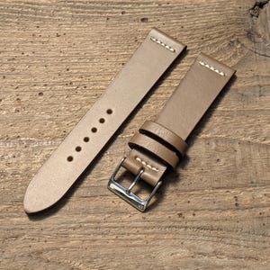 Buttero Gray Leather Watch Strap | Custom Handmade Watch Band 18mm, 19mm, 20mm, 21mm, 22mm, 23mm, 24mm, | Classic Watch Strap
