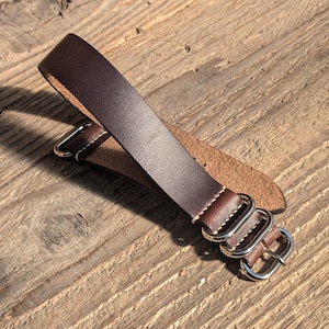 Bracelet de montre Horween en cuir marron chromexcel fait main Bracelet militaire classique 18 mm 19 mm 20 mm 21 mm 22 mm 23 mm 24 mm