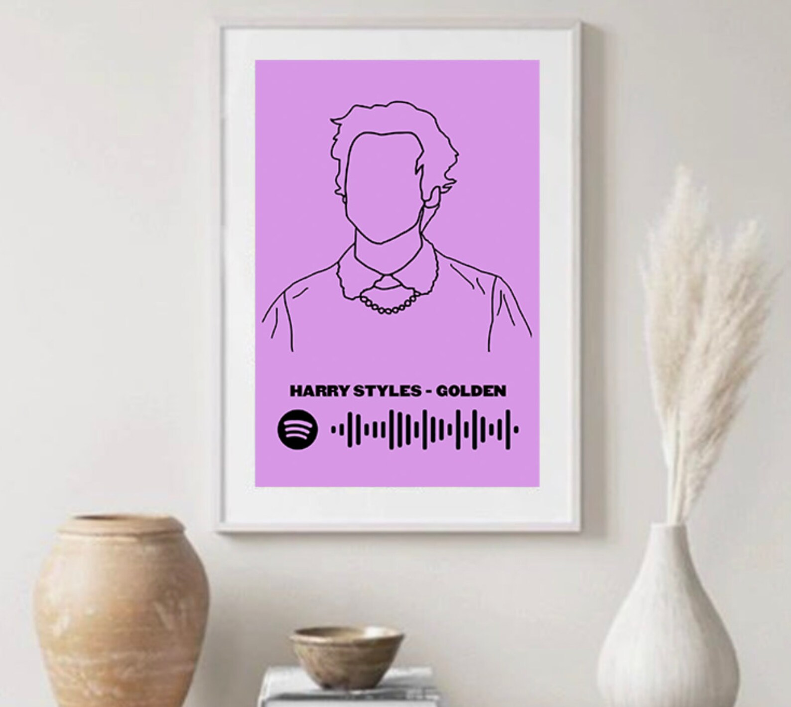 Harry Styles Golden Spotify code print Etsy