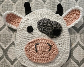 Crochet Cow Trivet Hot Pad