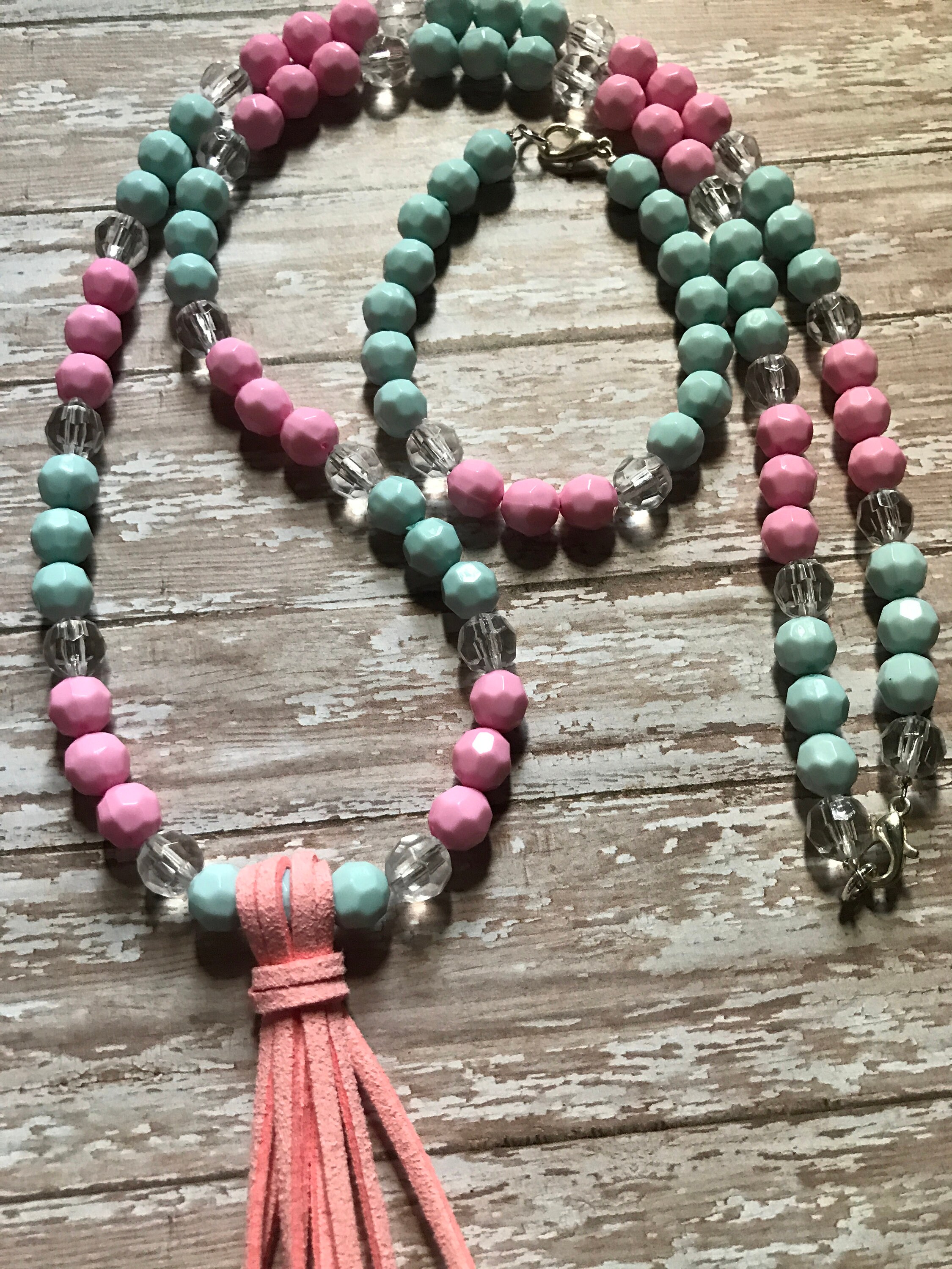 Frozen themed color necklace Girl tassel necklace necklace Etsy