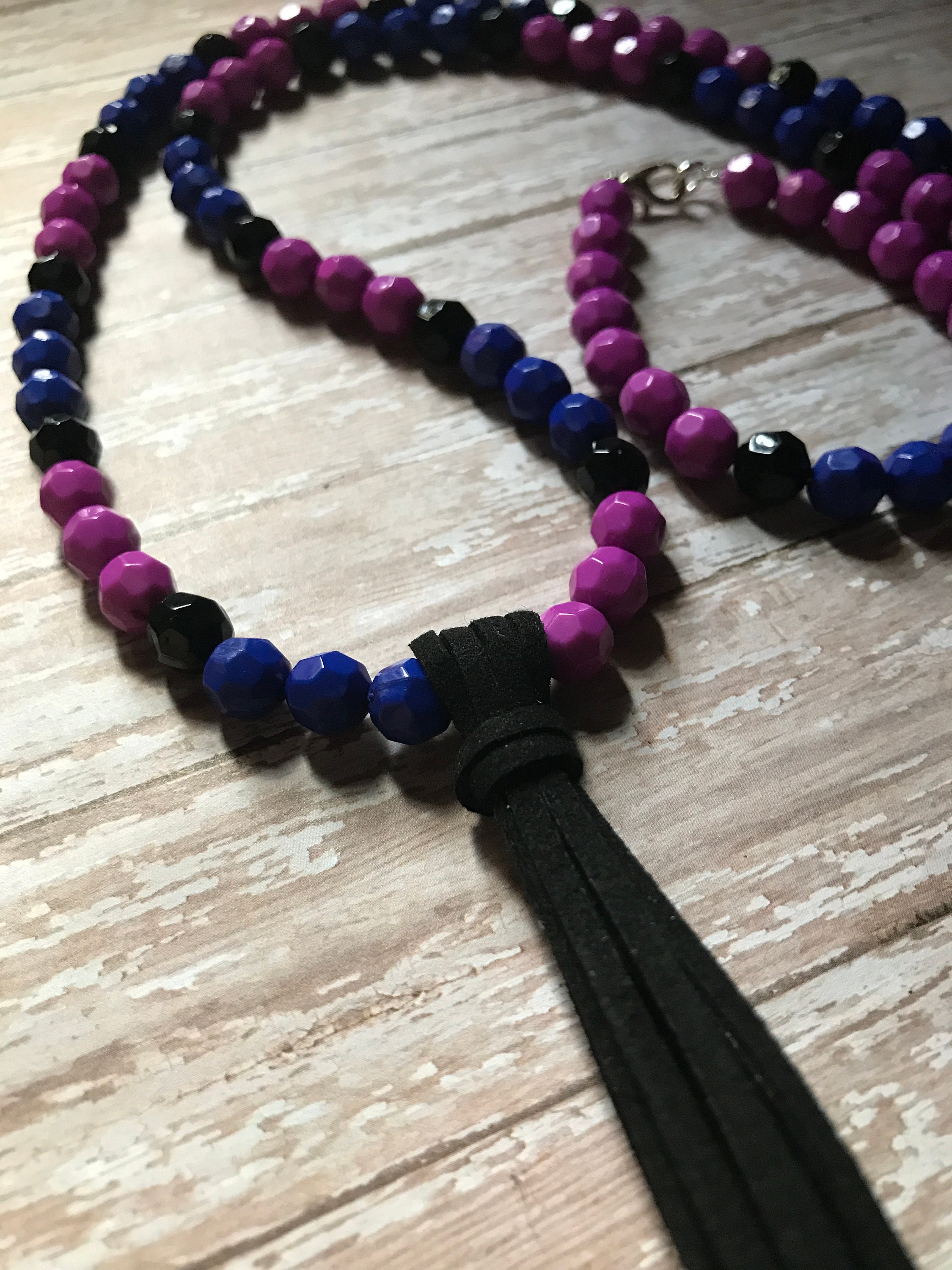 Frozen themed color necklace Girl tassel necklace necklace Etsy