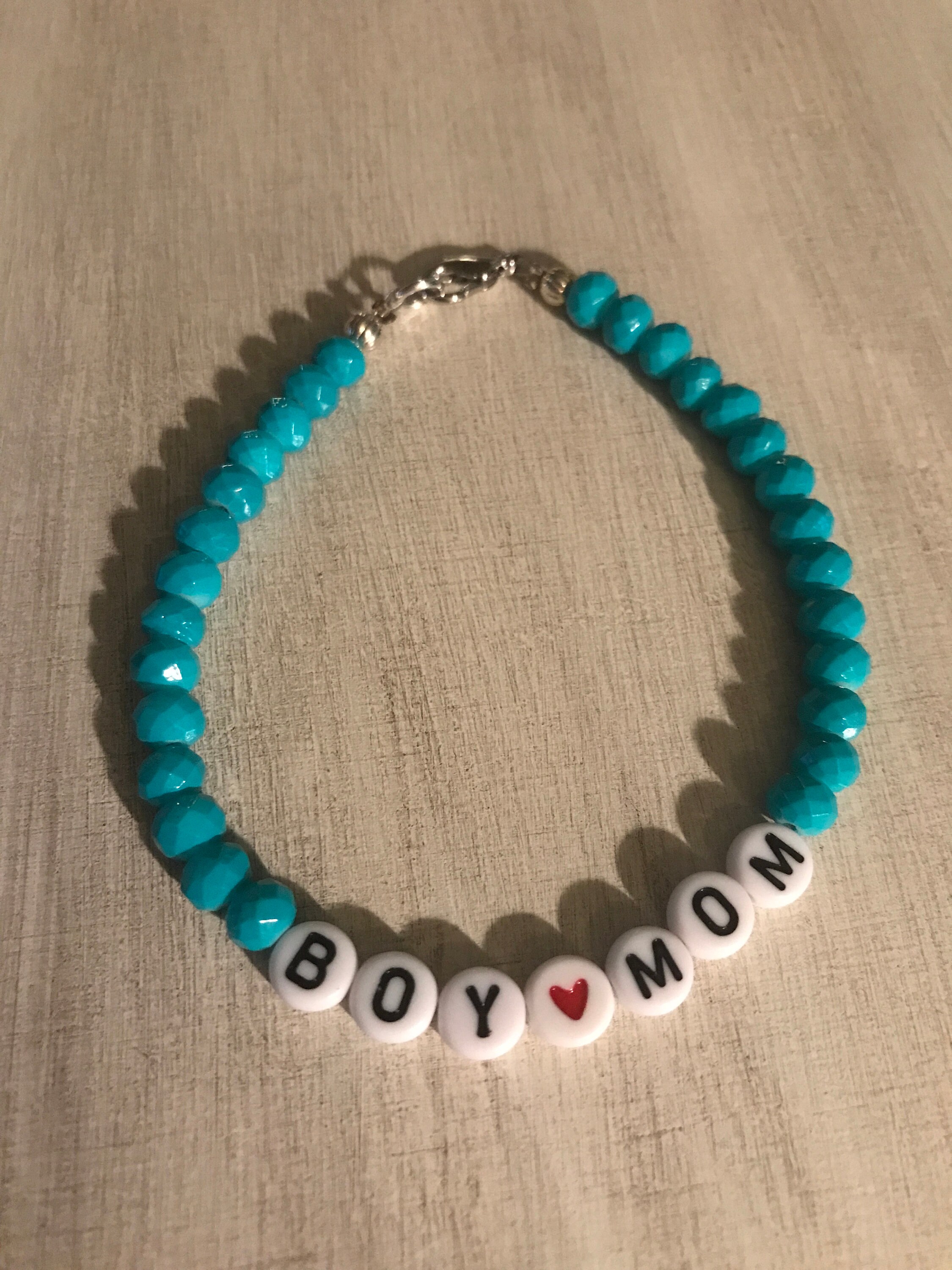 Boy Mom Bracelet Personalized Bracelet. Beaded Bracelet GIFT Etsy