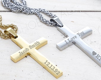 Baptism Cross Necklace - Etsy