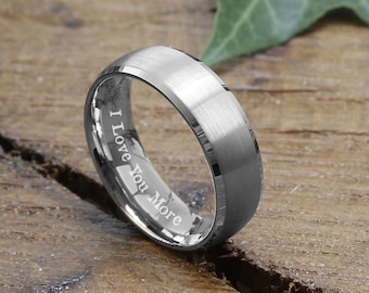 Men's wedding band, wedding ring brushed silver, tungsten ring, engagement ring, promise ring, personalized, rings for men, rings for women