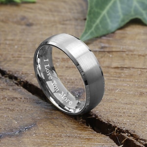 Men&#39;s wedding band, wedding ring brushed silver, tungsten ring, engagement ring, promise ring, personalized, rings for men, rings for women