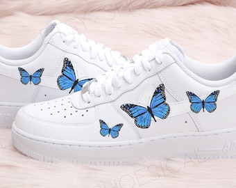 nike air force 1s with butterflies