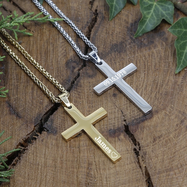 Boys Cross Necklace Etsy