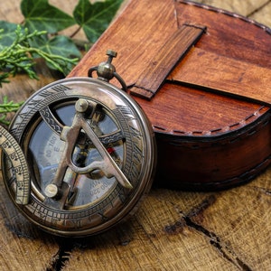 Sundial Compass with Special Engraved Greeting for Men/Him, Husband Gifts from Wife, Romantic Gift Ideas for Him/Her, Compass, Shoesical