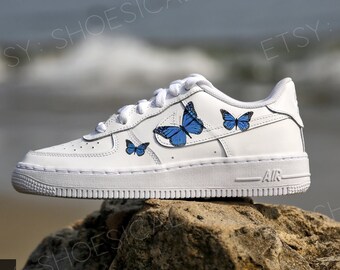 air force ones with butterflies on them
