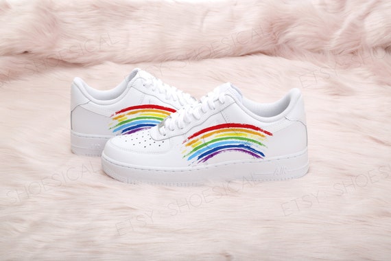 Acera Absurdo Esquiar Nike Air Force 1s personalizado Gay Pride Shoes Rainbow / - Etsy España