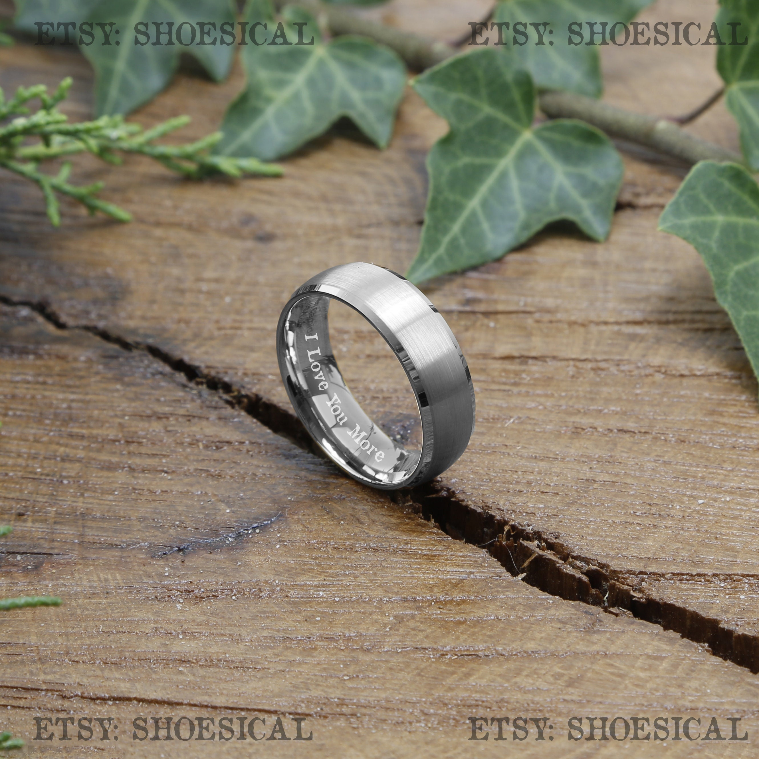 Mens Silver Wedding Band Etsy