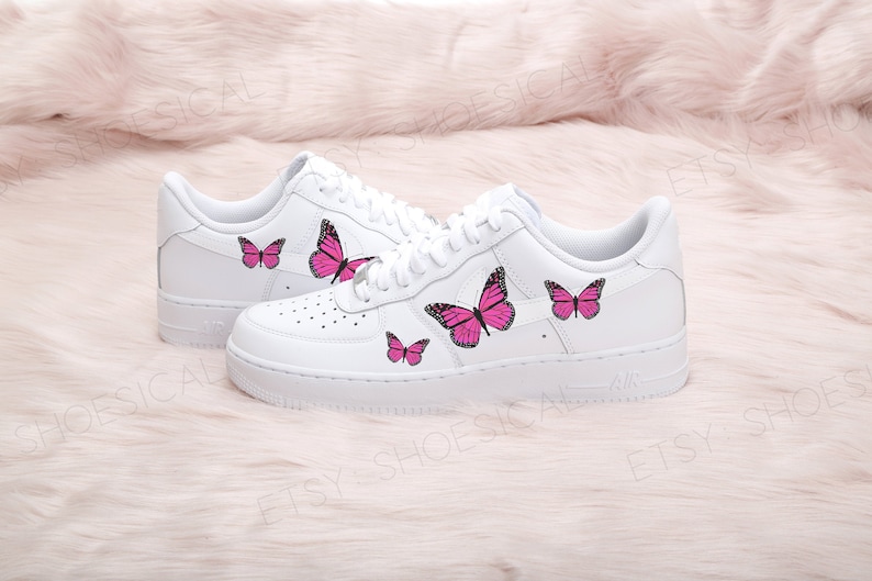 Nike Airforce Pink Butterfly Af1 Nike Court Vision X Pastel Pink