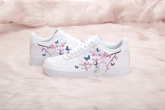 custom nike air force 1 womens butterfly