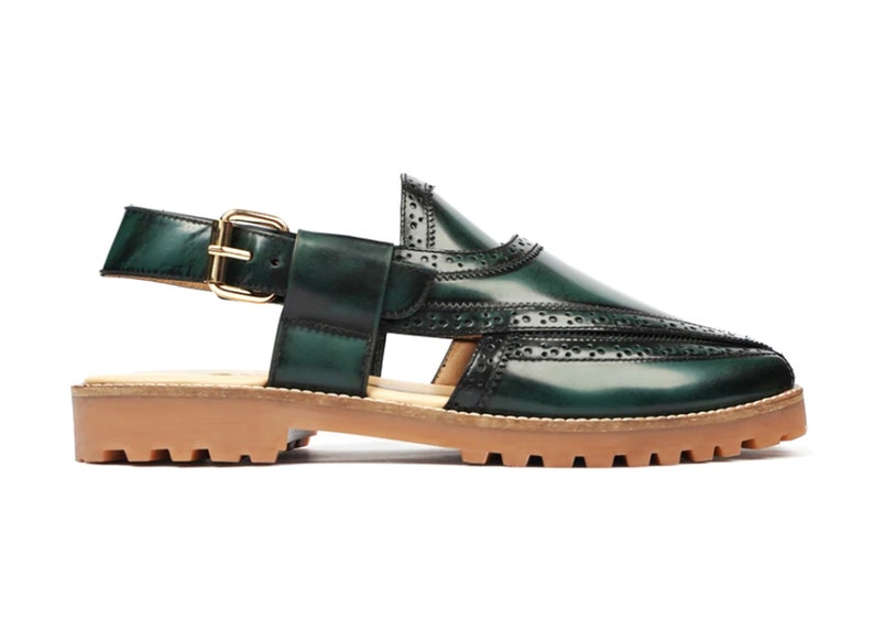Original Peshawari Sandals Pure Leather Dailywear Slipper Cross Design Strap Sandals