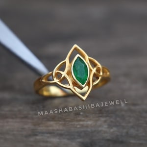 Green Jade Ring, 18k Gold Plated 925 Sterling Silver Ring, Handmade Designer Ring, Silver Gemstone Ring, Women Ring, Birthday Gift For Her