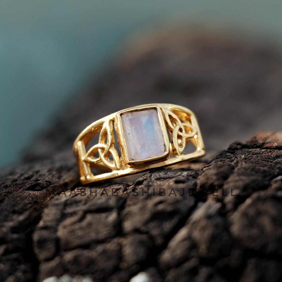 Superbe bague faite à la main en argent sterling 925 pierre précieuse