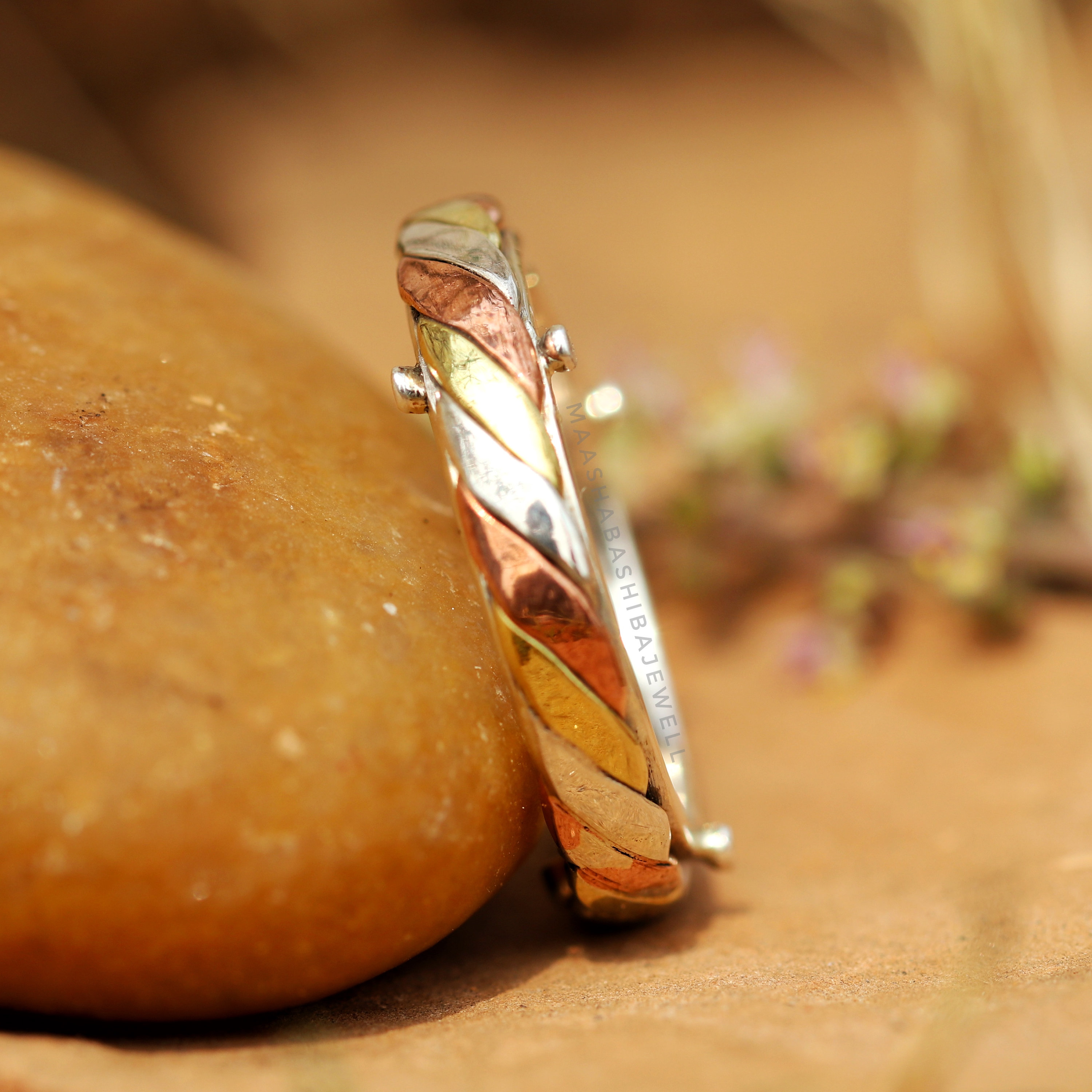 Gold silver copper mix ring deals