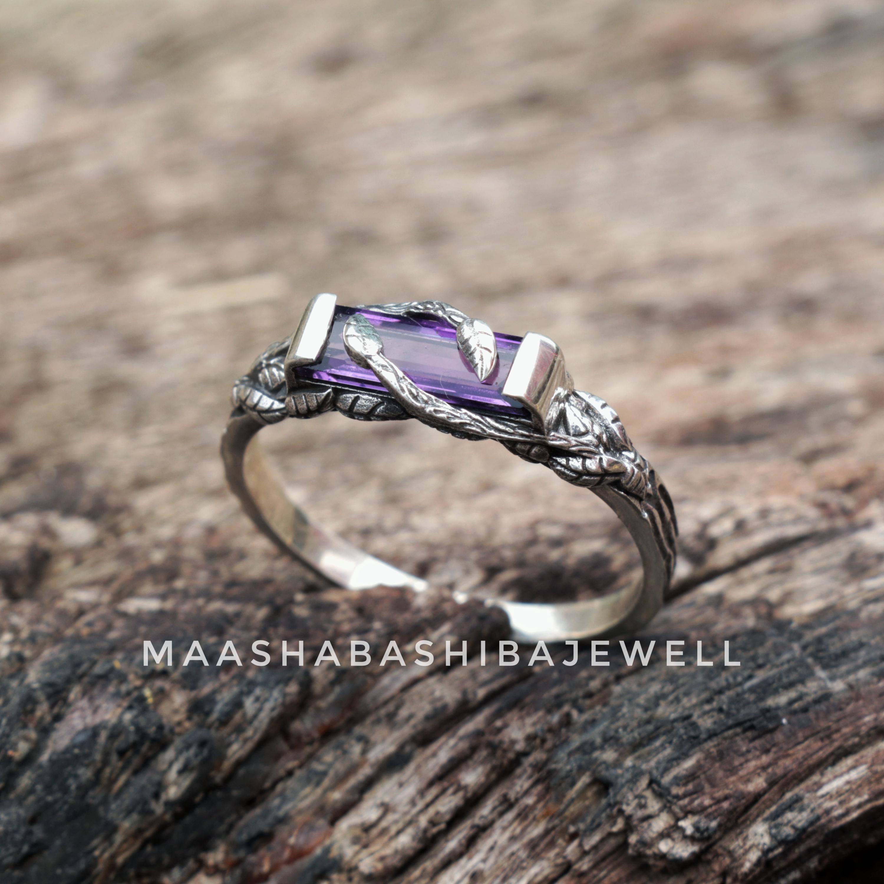 Amethyst ring - Etsy 日本