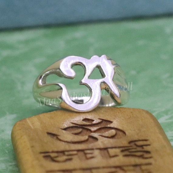 Solid Sterling Silver Om Ring Solid Sterling Silver Om Ring
