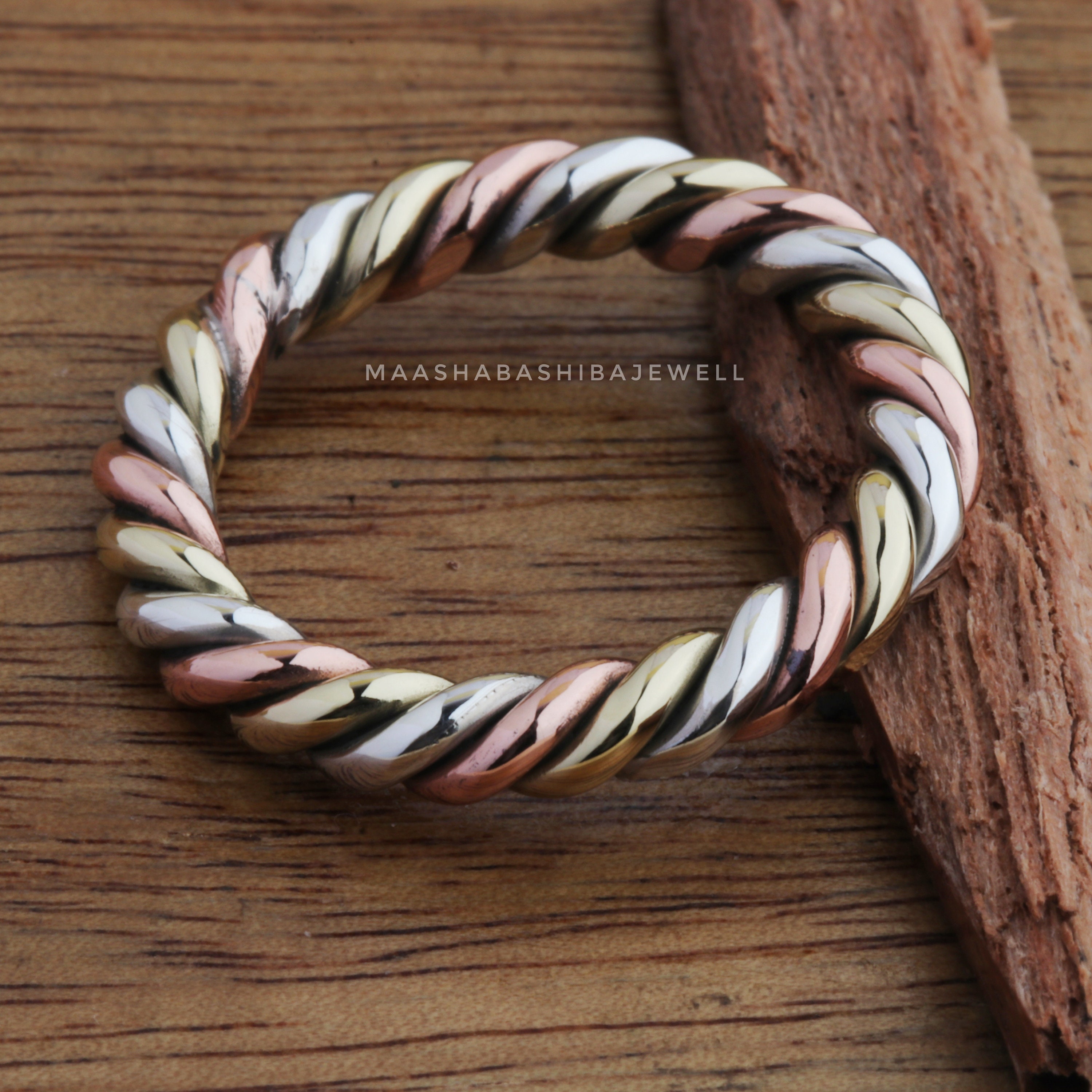 Three Metal Ringe 3 Metal Ring, Silver/copper/brass Ring, 3 Metal Jewelry, Stackable Ring ...