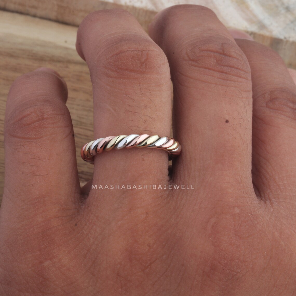 Three Metal Ringe 3 Metal Ring, Silver/copper/brass Ring, 3 Metal Jewelry, Stackable Ring ...