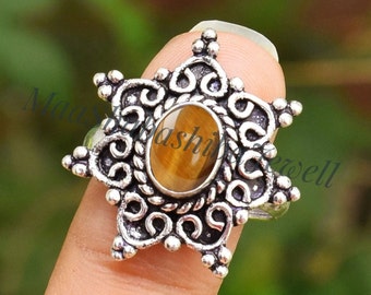 Tiger Eye Ring - Etsy