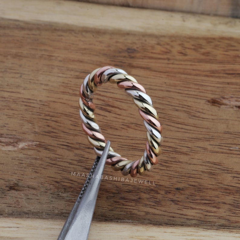 Three Metal Ringe 3 Metal Ring, Silver/copper/brass Ring, 3 Metal Jewelry, Stackable Ring ...