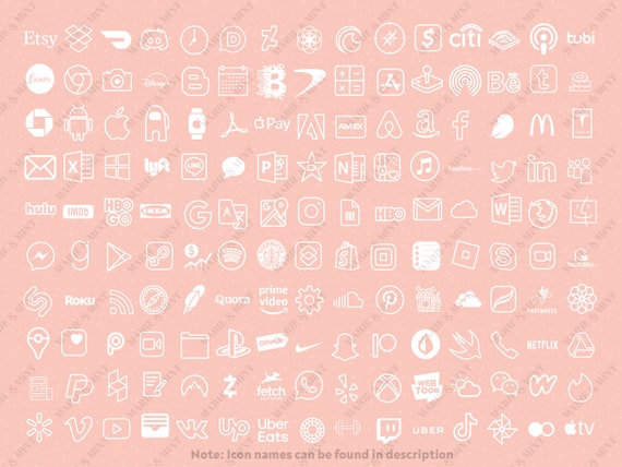 150 Icones Pastel Pink Ios App 4 Photos Widget Ios 14 Pack Etsy