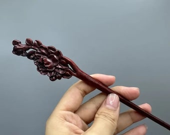 Vintage, hand carved  Bouquet of Flowers HAIRSTICK