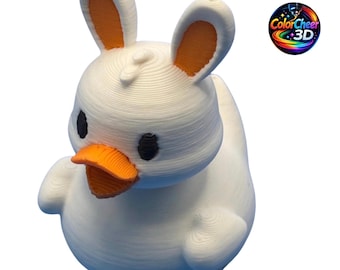 Duck Bunny Figurine – Cute Easter Duck Bunny – Spring Desk Decor – Bunny Duck Toy – Easter Gift