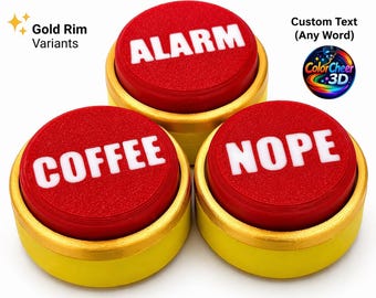 Botões antiestresse personalizados e divertidos – Brinquedo de mesa personalizado – Botões de café "Panic Nope" – Presente para o escritório – Clicker para aliviar o estresse