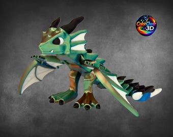 Color-shifting Articulated Dragon 3D Print - Flexi Dragon Toy – Fidget Dragon Figure – Desk Toy – Fantasy Gift – Color Options