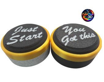 Motivation Button Fidget – Good Vibes, You Got This, Just Start – Personalized Desk Toy, Productivity Boost, Office Gift