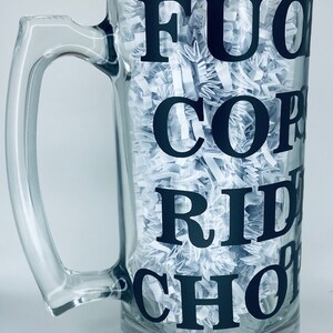 Monster Mug/ Custom beer mug/ Motorcycle mug/ Gift for him