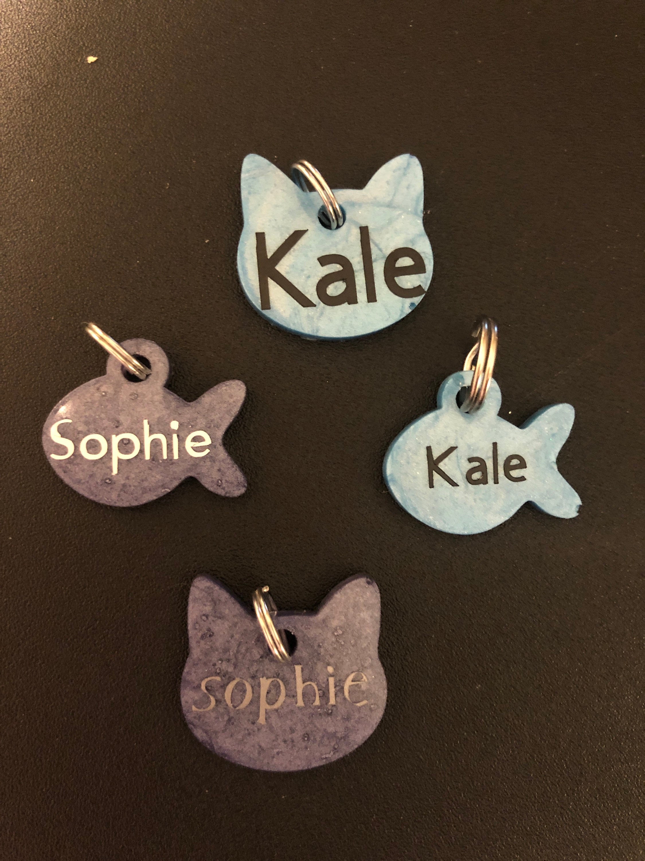 Customizable Cat Name Tags Etsy