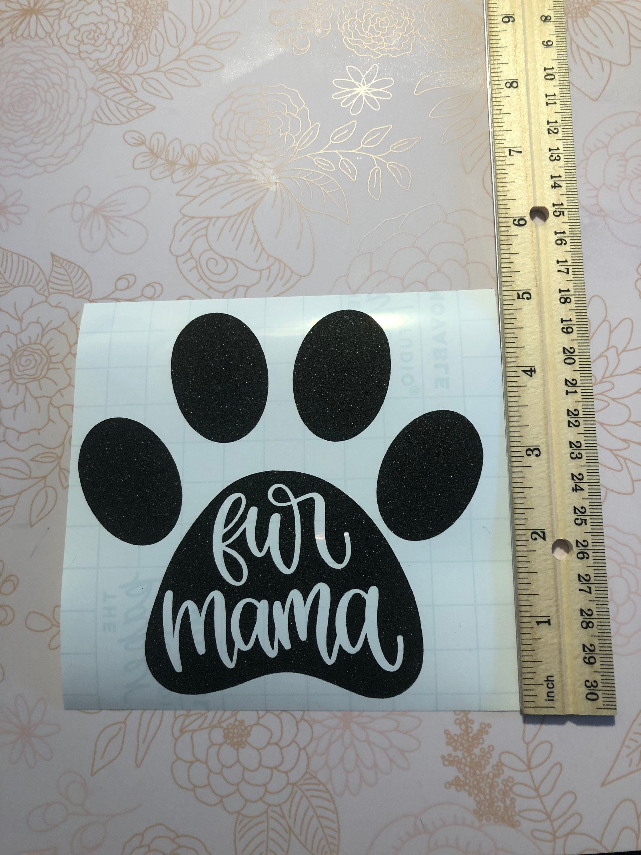 dark blue paw print removable vinyl car decal etsy